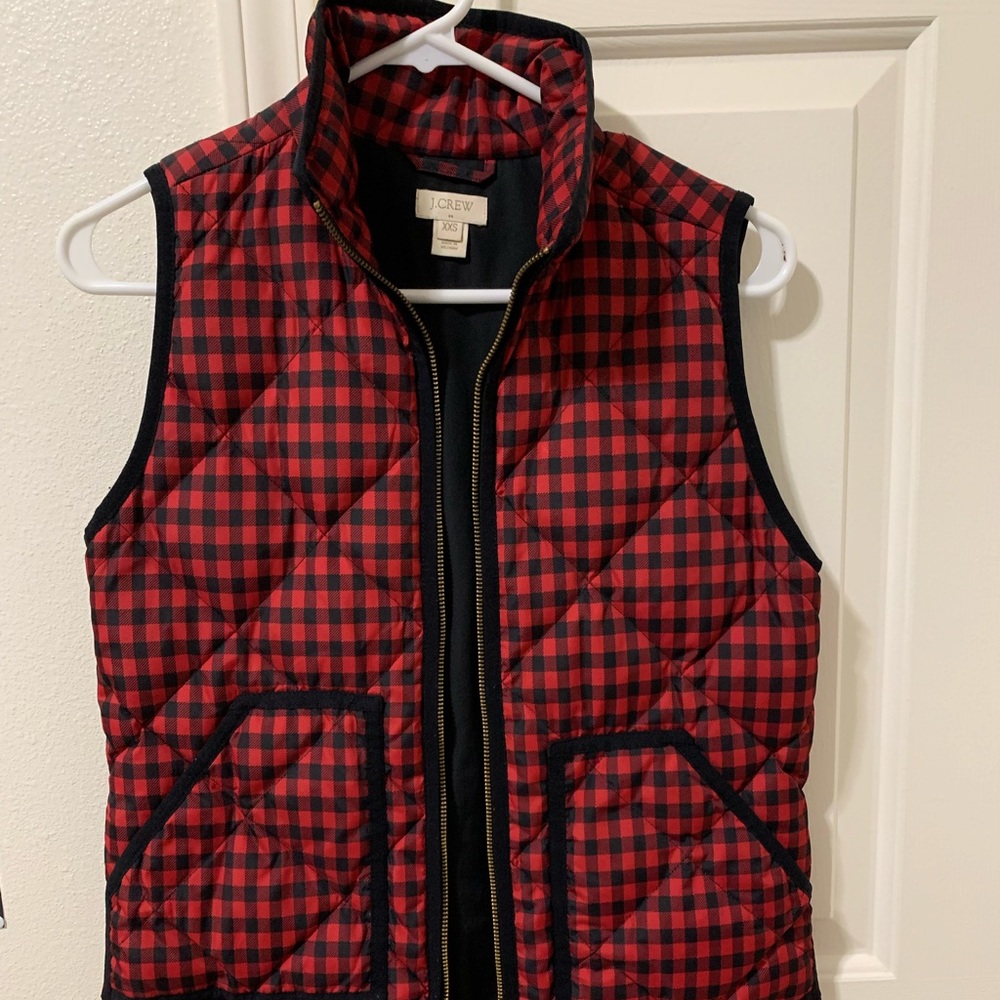 Womens j crew checkered vest